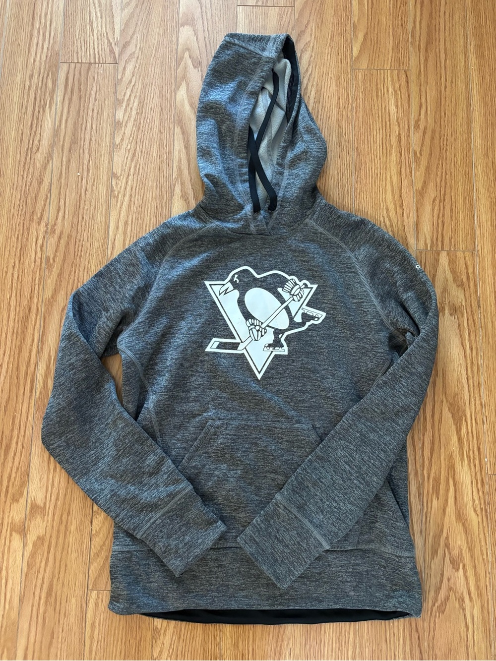 adidas Gray Penguins Logo Hooded Sweatshirt